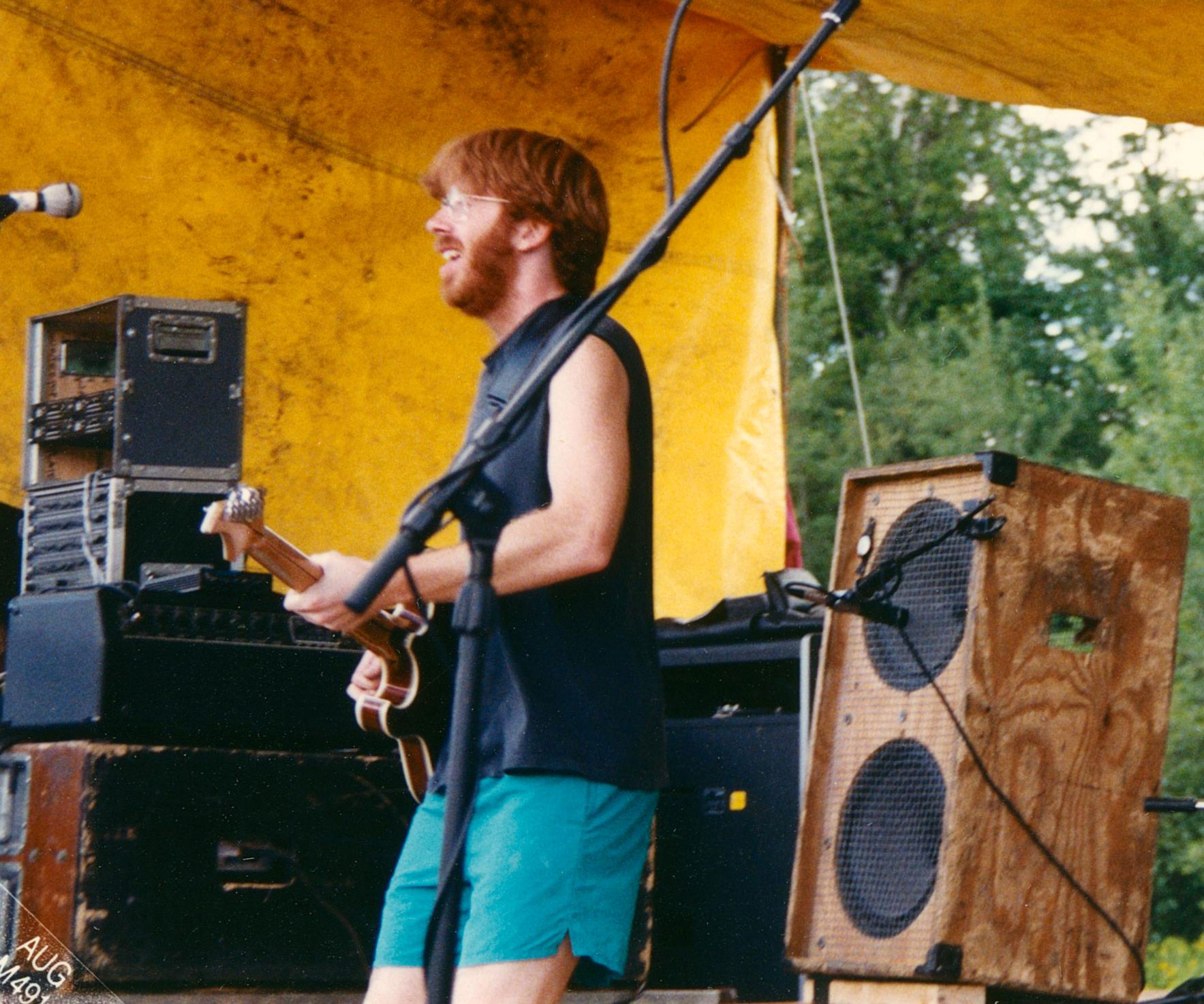 Trey Anastasio on stage, August 1991